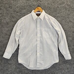 Vintage Cordova Shirt Mens Size 16 32/33 Long Sleeve Button Up Striped